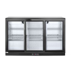 Backbar koelkast met drie schuifdeuren Alum./Chroom/Glas/Staal Arktic HEN 235836