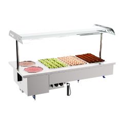 Bain Marie Drop-In Bain-Marie Met Bowls 3/1 - 150x70x105 cm Combisteel 7178.2075