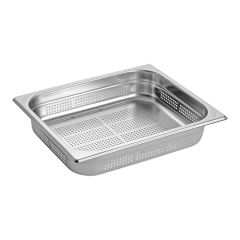 Bak gastronorm GN1/2 65 mm RVS geperforeerd CaterChef EMG 953524