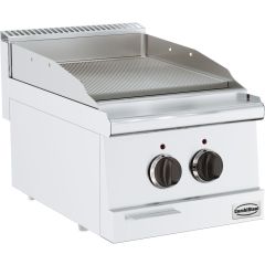 Bakplaat / Grillplaat Base 600 Elektrisch Geribd Enkel - 40x60x30 cm Combisteel 7178.0045