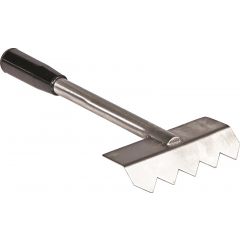 Bakplaat / Grillplaat Base 700/900 Lavasteengrill Schraper Geribd - 32x12x3 cm Combisteel 7178.9055