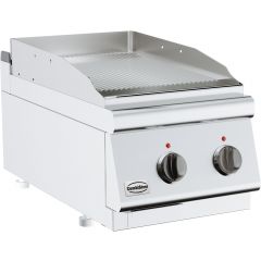 Bakplaat / Grillplaat Base 700 Elektrisch Geribd Enkel Tafelmodel - 40x70x30 cm Combisteel 7178.0245