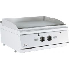 Bakplaat / Grillplaat Base 700 Gasbakplaat Chroom Dubbel Tafelmodel Verchroomd glad - 80x70x30 cm Combisteel 7178.0260