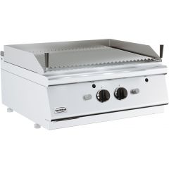 Bakplaat / Grillplaat Base 700 Lavasteengrill Gas Dubbel Tafelmodel - 80x70x30 cm Combisteel 7178.0280