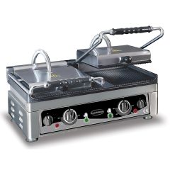 Bakplaat / Grillplaat Contact Grill Dubbel Geribd - 56x43x30 cm Combisteel 7491.0025