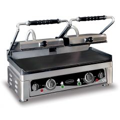 Bakplaat / Grillplaat Contact Grill Glad/geribd - 56x36x30 cm Combisteel 7491.0030
