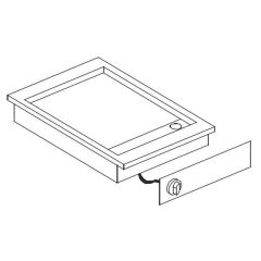 Bakplaat / Grillplaat El.Bakplaat Chroom 400V Verchroomd glad - 42,5x60x18,1 cm Combisteel 7266.0055