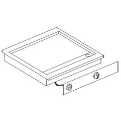 Bakplaat / Grillplaat El.Bakplaat Glad Groot 400V - 62,5x60x18,1 cm Combisteel 7266.0050