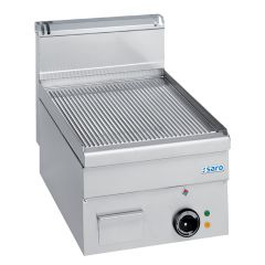 Bakplaat / Grillplaat Elektrische Geribbeld Tafelmodel 400X600 Model Eft46R Saro 504-1105