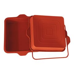 Bakvorm taart 23x23 cm siliconenrubber (VMQ) Silikomart EMG 70099