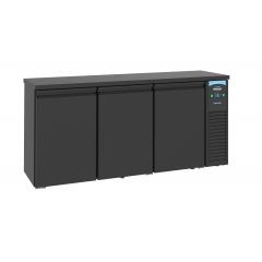 Barkoelkast Barkoeler Zwart 3 Deuren - 194x55x95 cm Pro Line Combisteel 7489.5275