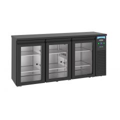 Barkoelkast Barkoeler Zwart 3 Glasdeuren - 194x55x95 cm Pro Line Combisteel 7489.5290