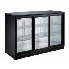 Barkoelkast Barkoeler Zwart 3 Schuifdeuren - 133,5x50x90 cm Combisteel 7455.1320