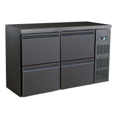 Barkoelkast Barkoeler Zwart 4 Laden - 146,2x51,3x86 cm Standard Line Combisteel 7450.0317