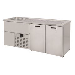 Barkoelkast Bierkoeler 2 Deuren 2L - 195x70x95 cm Combisteel 7489.5325