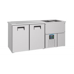 Barkoelkast Bierkoeler 2 Deuren 2R - 195x70x95 cm Combisteel 7489.5320