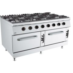 Base 900 Gasfornuis 8 Branders Met Gasoven - 160x90x90 cm Combisteel 7178.3030