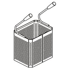 Base 900 Manden Pastakoker Groot - 22x15x24 cm Combisteel 7178.9090