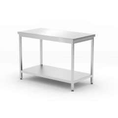 Centrale tafel met plank – geschroefd, diepte 600 mm RVS Hendi HEN 811528