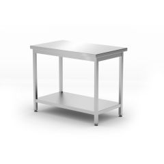 Centrale tafel met plank - geschroefd, diepte 600 mm RVS Hendi HEN 817162