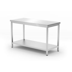 Centrale tafel met plank - geschroefd, diepte 600 mm RVS Hendi HEN 817179