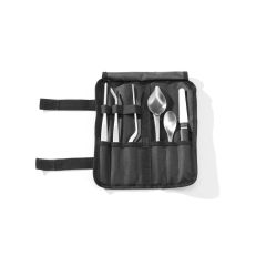 Chef opmaak set, 6 stuks, geborsteld RVS/PP/Polyester Hendi HEN 400081