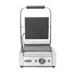 Contactgrill - enkel RVS boven geribd, onder glad Hendi HEN 263600