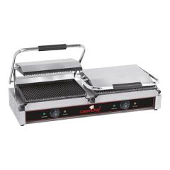 Contactgrill geribbeld-geribbeld elektr. gietijzer CaterChef EMG 688425