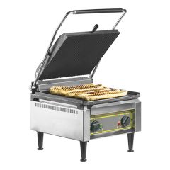 Contactgrill geribbeld-geribbeld elektr. gietijzer Roller Grill EMG 304065