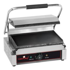 Contactgrill glad-geribbeld elektr. gietijzer CaterChef EMG 688410
