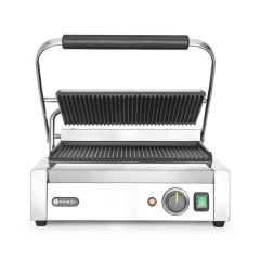 Contactgrill Panini RVS boven en onder geribd Hendi HEN 263655