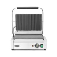 Contactgrill Panini RVS boven geribd, onder glad Hendi HEN 263662