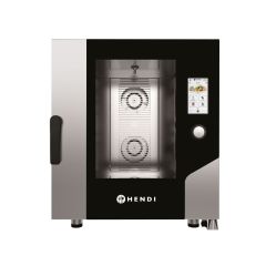Convectiestoomoven – Touch 7 x GN 1/1, elektrisch, met directe stoom en een aanraakscherm Glas/RVS Hendi HEN 229637