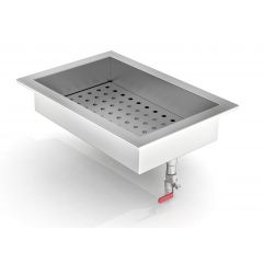 Crushed Ice Bak 1/1 GN Inbouw RVS Aisi 304 - 40,2x59x17 cm Combisteel 7013.2720