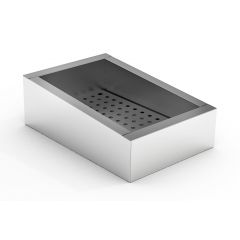 Crushed Ice Bak 1/1 GN Schuin RVS Aisi 304 Afvoer Aan De Bedieningszijde - 40,2x59x16 cm Combisteel 7013.2780