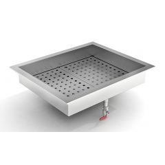 Crushed Ice Bak 2/1 GN Inbouw RVS Aisi 304 - 72,2x59x17 cm Combisteel 7013.2725