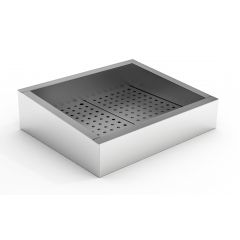 Crushed Ice Bak 2/1 GN Schuin RVS Aisi 304 Afvoer Aan De Bedieningszijde - 72,2x59x16 cm Combisteel 7013.2785