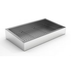 Crushed Ice Bak 3/1 GN Schuin RVS Aisi 304 Afvoer Aan De Bedieningszijde - 104,2x59x16 cm Combisteel 7013.2790
