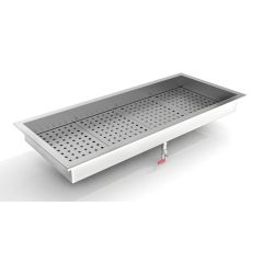 Crushed Ice Bak 4/1 GN Inbouw RVS Aisi 304 - 136,2x59x17 cm Combisteel 7013.2735