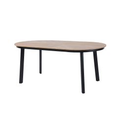 Dining Tuintafel Zwart-Wood Polly - Zwart - Wood - Essentials