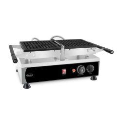 Draaibaar Wafelijzer 4St Brusselse Wafel - 60,5x28x25 cm Combisteel 7540.0075