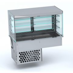 Drop-In Koelvitrine Recht - Roll-Up 4/1 - 144x72x143 cm Combisteel 7495.0140