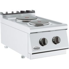 Elektrisch fornuis Base 700 Kooktafel 2 Platen Tafelmodel - 40x70x30 cm Combisteel 7178.0215