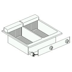Elektrische Friteuse 2X10 L - 60x60x35,6 cm Combisteel 7266.0080
