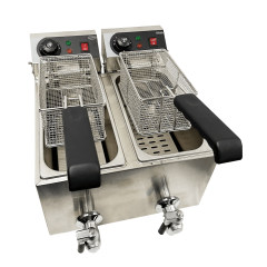 Elektrische Tafelfriteuse 2X4 L - 39x54x33 cm Combisteel 7455.1002