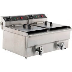 Elektrische Tafelfriteuse 2X8 L - 63x50,5x35,5 cm Combisteel 7455.1005