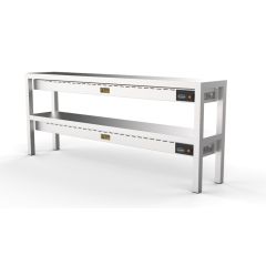 Etagere Keramisch Verwarmd 2 Niveaus 8 Heaters À 250W - 160x30x65 cm Combisteel 7020.0745