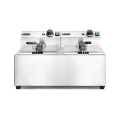 Friteuse Profi Line - 2 x 8 L RVS Hendi HEN 207307