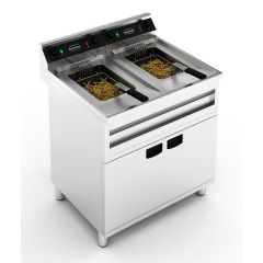Friteuse Staand 2X12L 2X9kW - 80x70x85 cm Combisteel 7455.0965