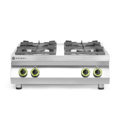 Gasfornuis 4-pits Kitchen Line - tafel model RVS Hendi HEN 227381